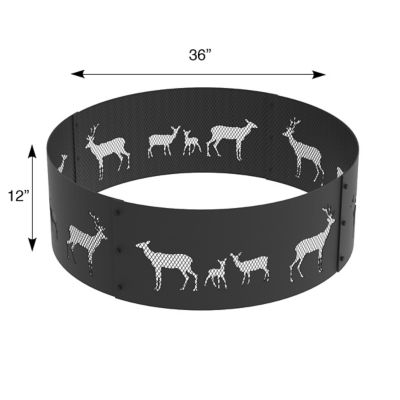 Image showing  36 in. Round Elk Decorative Fire Ring, Elk, 2.75 mm