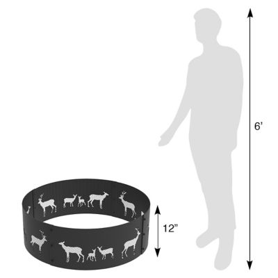 Image showing  36 in. Round Elk Decorative Fire Ring, Elk, 2.75 mm