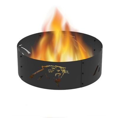 Blue Sky Outdoor 36 in. Carolina Panthers Decorative Steel Round Fire Ring