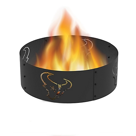 Blue Sky Outdoor 36 in. Houston Texans Decorative Steel Round Fire Ring