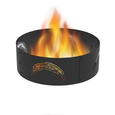 Blue Sky Outdoor 36 in. Los Angeles Chargers Decorative Steel Round Fire Ring
