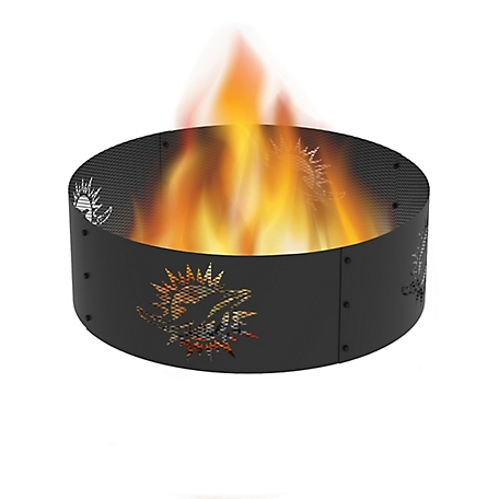 Blue Sky Outdoor 36 in. Miami Dolphins Decorative Steel Round Fire Ring