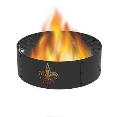 Blue Sky Outdoor 36 in. New Orleans Saints Decorative Steel Round Fire Ring
