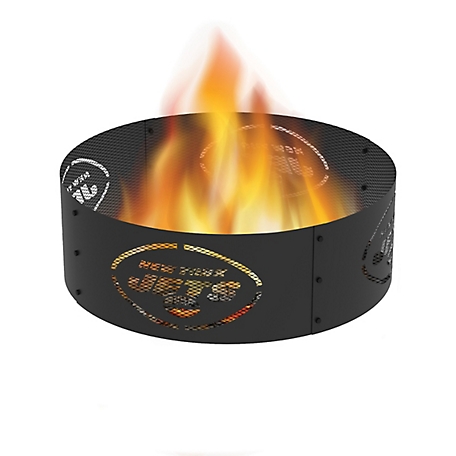Blue Sky Outdoor 36 in. New York Jets Decorative Steel Round Fire Ring