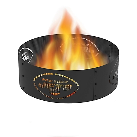 Blue Sky Outdoor 36 in. New York Jets Decorative Steel Round Fire Ring