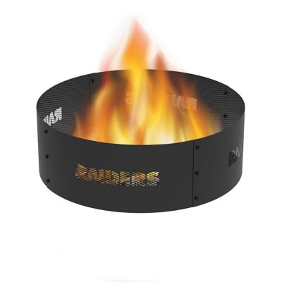Blue Sky Outdoor 36 in. Oakland Raiders Decorative Steel Round Fire Ring