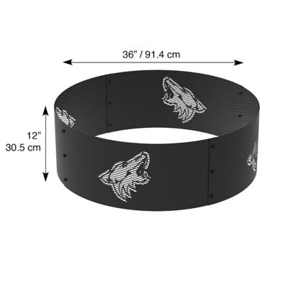 Image showing  36 in. Arizona Coyotes Decorative Steel Round Fire Ring