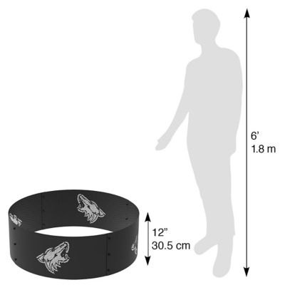 Image showing  36 in. Arizona Coyotes Decorative Steel Round Fire Ring