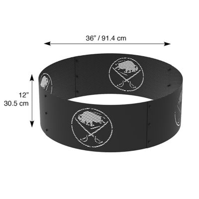 Image showing  36 in. Buffalo Sabres Decorative Steel Round Fire Ring
