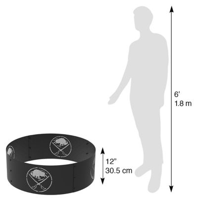 Image showing  36 in. Buffalo Sabres Decorative Steel Round Fire Ring