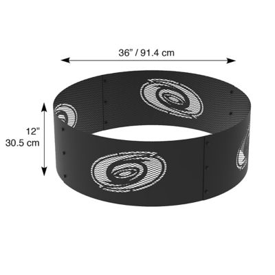 Image showing  36 in. Carolina Hurricanes Decorative Steel Round Fire Ring