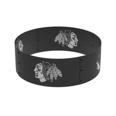 Image showing  36 in. Chicago Blackhawks Decorative Steel Round Fire Ring