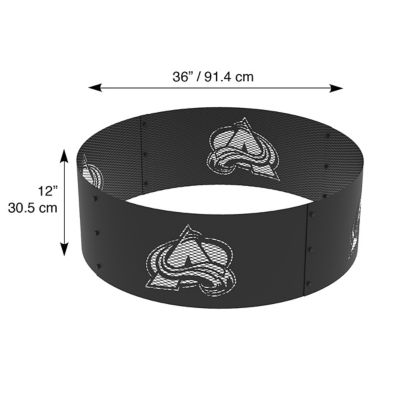Image showing  36 in. Colorado Avalanche Decorative Steel Round Fire Ring