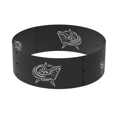 Image showing  36 in. Colombus Blue Jackets Decorative Steel Round Fire Ring