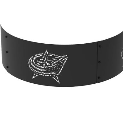 Image showing  36 in. Colombus Blue Jackets Decorative Steel Round Fire Ring