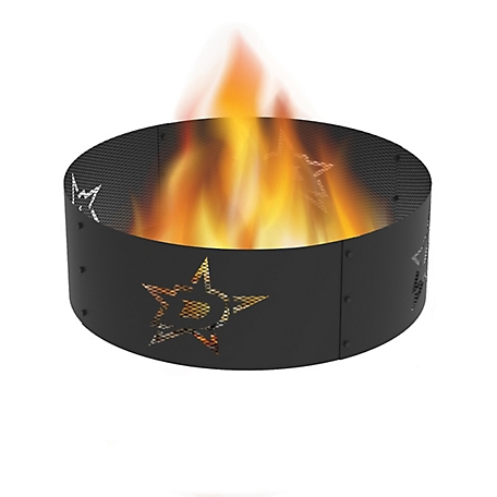 Blue Sky Outdoor 36 in. Dallas Stars Decorative Steel Round Fire Ring