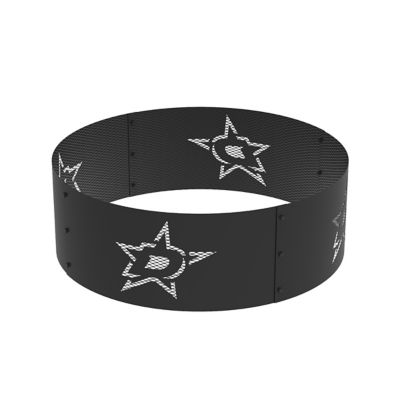 Image showing  36 in. Dallas Stars Decorative Steel Round Fire Ring