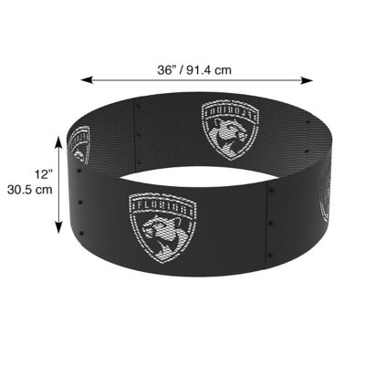 Image showing  36 in. Florida Panthers Decorative Steel Round Fire Ring
