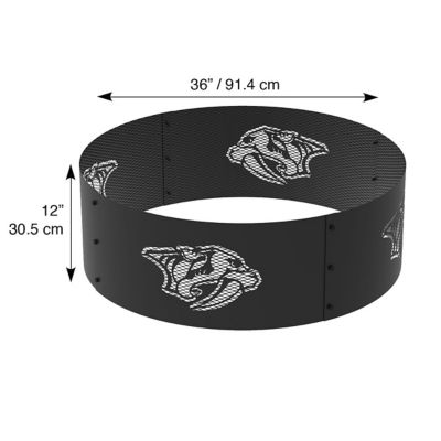 Image showing  36 in. Nashville Predators Decorative Steel Round Fire Ring