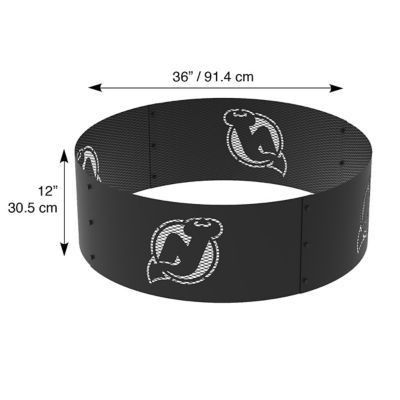 Image showing  36 in. New Jersey Devils Decorative Steel Round Fire Ring
