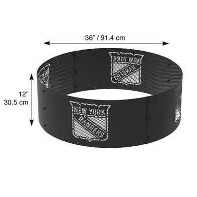 Image showing  36 in. New York Rangers Decorative Steel Round Fire Ring