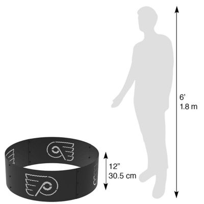Image showing  36 in. Philadelphia Flyers Decorative Steel Round Fire Ring