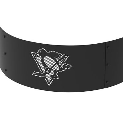 Image showing  36 in. Pittsburgh Penguins Decorative Steel Round Fire Ring