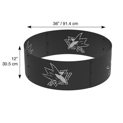 Image showing  36 in. San Jose Sharks Decorative Steel Round Fire Ring