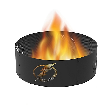 Blue Sky Outdoor 36 in. Tampa Bay Lightning Decorative Steel Round Fire Ring