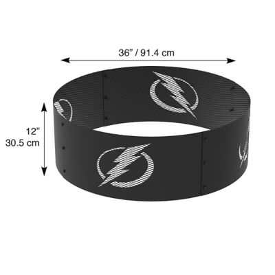 Image showing  36 in. Tampa Bay Lightning Decorative Steel Round Fire Ring