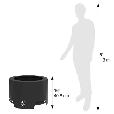 Image showing  19.75 in. The Peak Vegas Golden Knights Smokeless Patio Wood-Burning Fire Pit