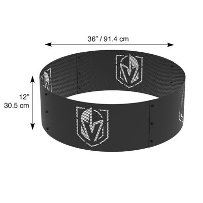 Image showing  36 in. Vegas Golden Knights Decorative Steel Round Fire Ring