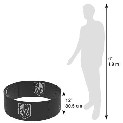 Image showing  36 in. Vegas Golden Knights Decorative Steel Round Fire Ring