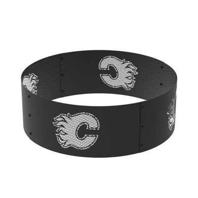 Image showing  36 in. Calgary Flames Decorative Steel Round Fire Ring