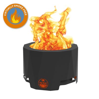 Blue Sky Outdoor 19.75 in. The Peak Edmonton Oilers Smokeless Patio Wood-Burning Fire Pit