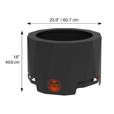 Image showing  19.75 in. The Peak Edmonton Oilers Smokeless Patio Wood-Burning Fire Pit