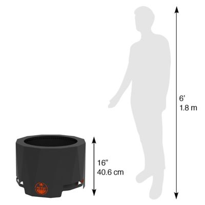 Image showing  19.75 in. The Peak Edmonton Oilers Smokeless Patio Wood-Burning Fire Pit