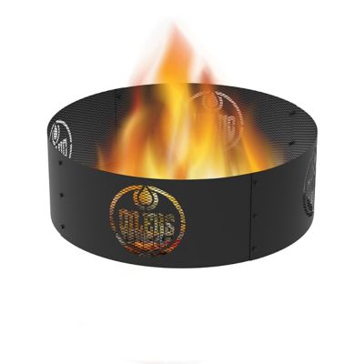 Blue Sky Outdoor 36 in. Edmonton Oilers Decorative Steel Round Fire Ring