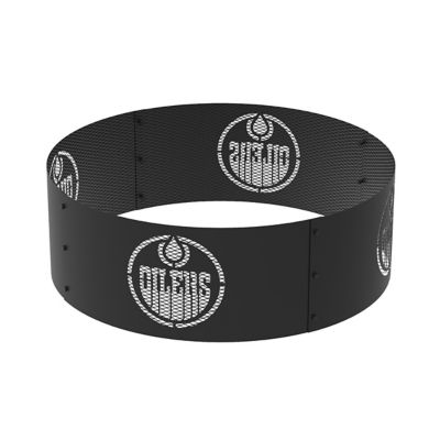 Image showing  36 in. Edmonton Oilers Decorative Steel Round Fire Ring