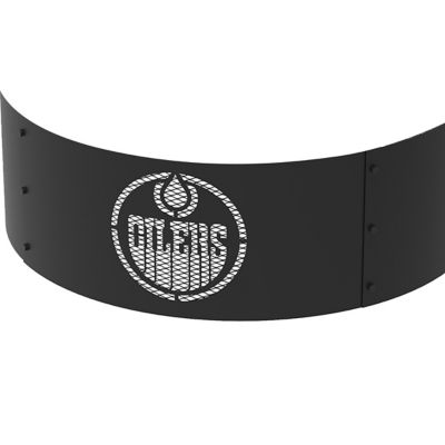 Image showing  36 in. Edmonton Oilers Decorative Steel Round Fire Ring