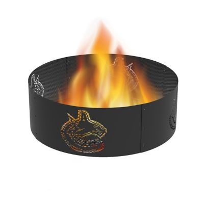Blue Sky Outdoor 36 in. Vancouver Canucks Decorative Steel Round Fire Ring