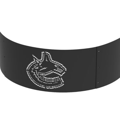 Image showing  36 in. Vancouver Canucks Decorative Steel Round Fire Ring
