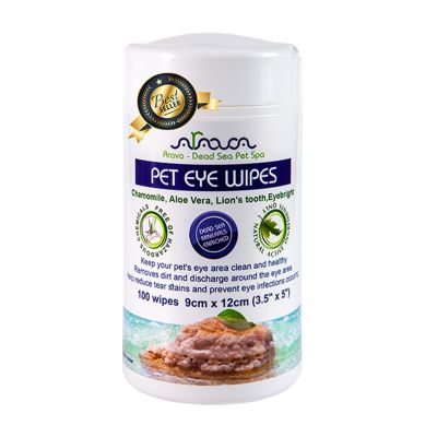 Arava Dead Sea Pet Spa Pet Eye Wipes, 100 ct.