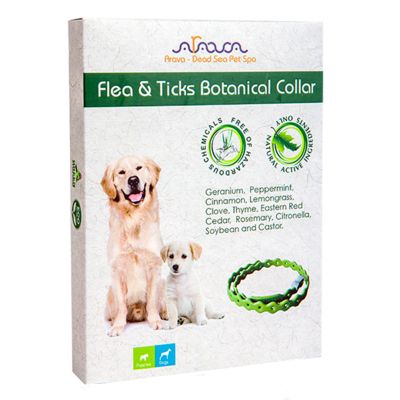 Arava Dead Sea Pet Spa Botanical Flea and Tick Collar for Dogs, 5 Months Protection