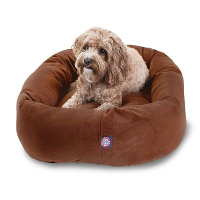 Image showing  Suede Bagel Dog Bed