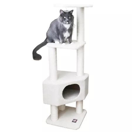 Majestic Pet 52" 2-Tier Casita Cat Tree with Main Residence Cat Trees & Condos