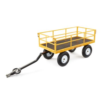 Image showing 5 th Gorilla Carts 7 cu. ft. 1,200 lb. Capacity Heavy-Duty Steel Utility Cart, Yellow