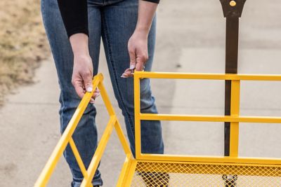 Image showing 10 th Gorilla Carts 7 cu. ft. 1,200 lb. Capacity Heavy-Duty Steel Utility Cart, Yellow