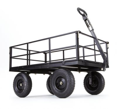 Gorilla Carts 9 cu. ft. 1,200 lb. Capacity Heavy-Duty Steel Utility Cart with Removable Sides and 13 in. Tires, Black [This review was collected as part of a promotion