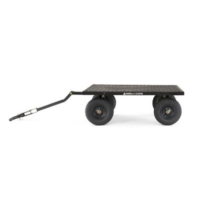 Image showing 5 th Gorilla Carts 9 cu. ft. 1,200 lb. Capacity Heavy-Duty Steel Utility Cart with Removable Sides and 13 in. Tires, Black